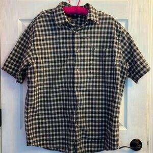 Nautica plaid button down short sleeve shirt